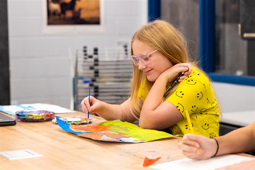 Students participate in fine arts classes